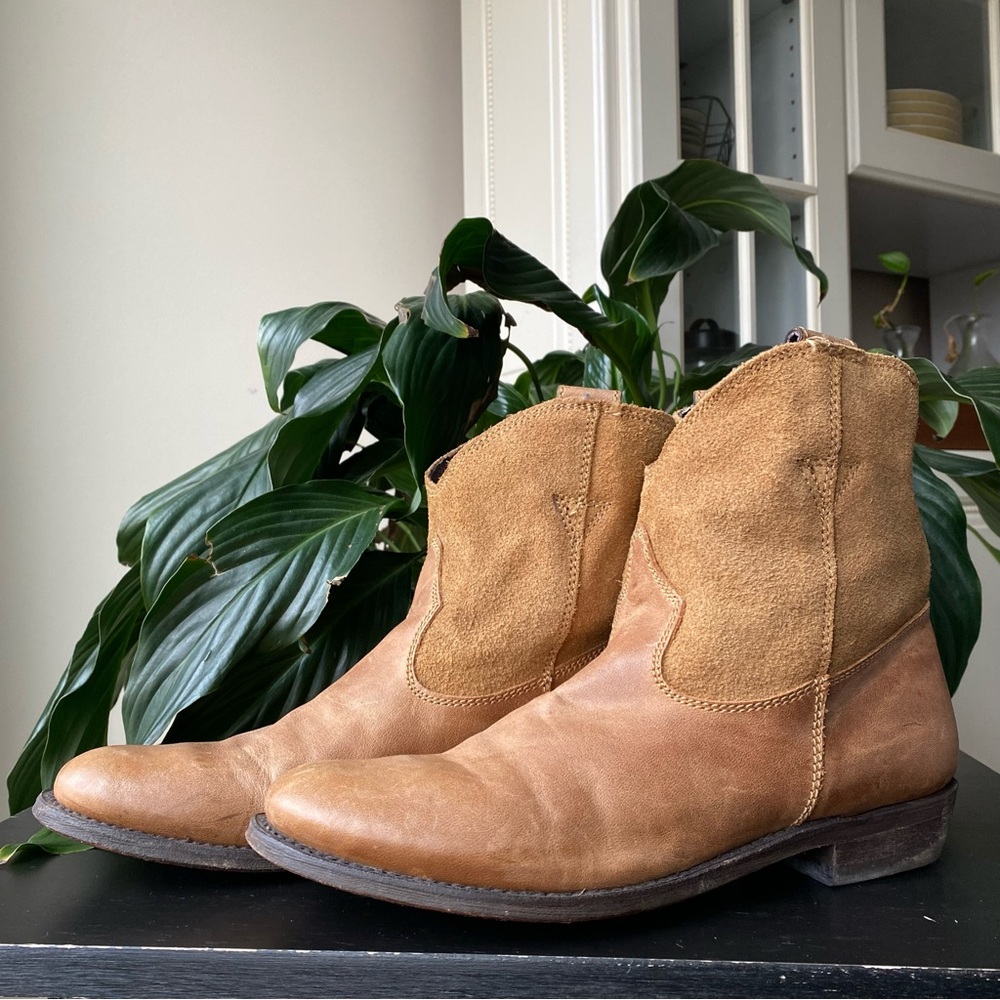 Tan Leather Ankle Boots